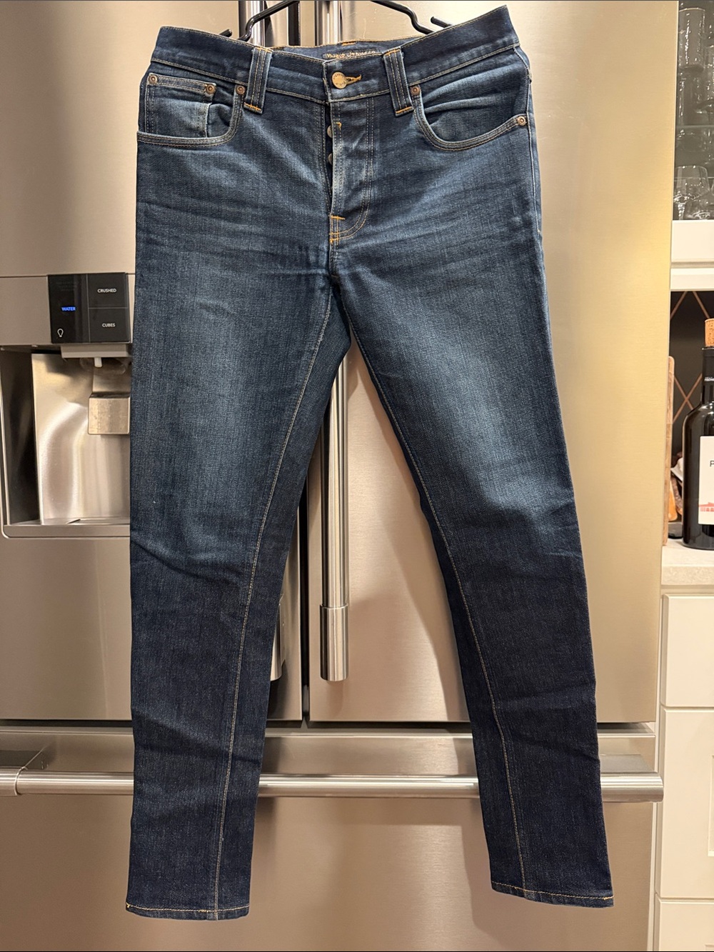 [altered] Nudie Jeans Grim Tim Indigo Skinny Jeans 31x29.5 with 5.5” leg opening